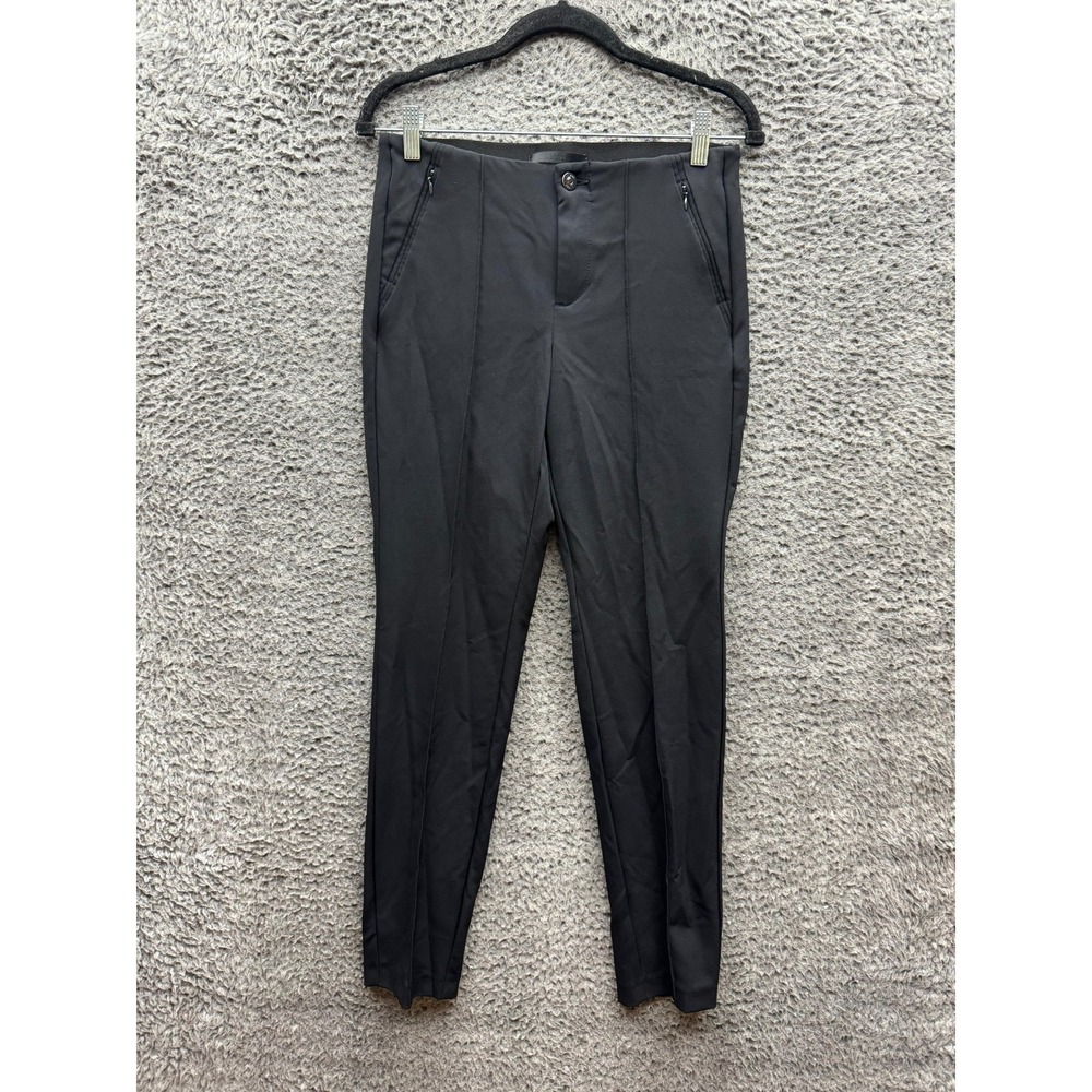 Mac Anna Zip New Slim Fit Tapered Office Trousers Black Womens Size 10